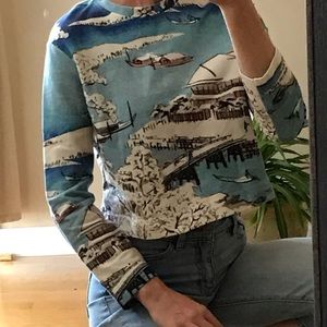Japanese print, one of a kind shirt.